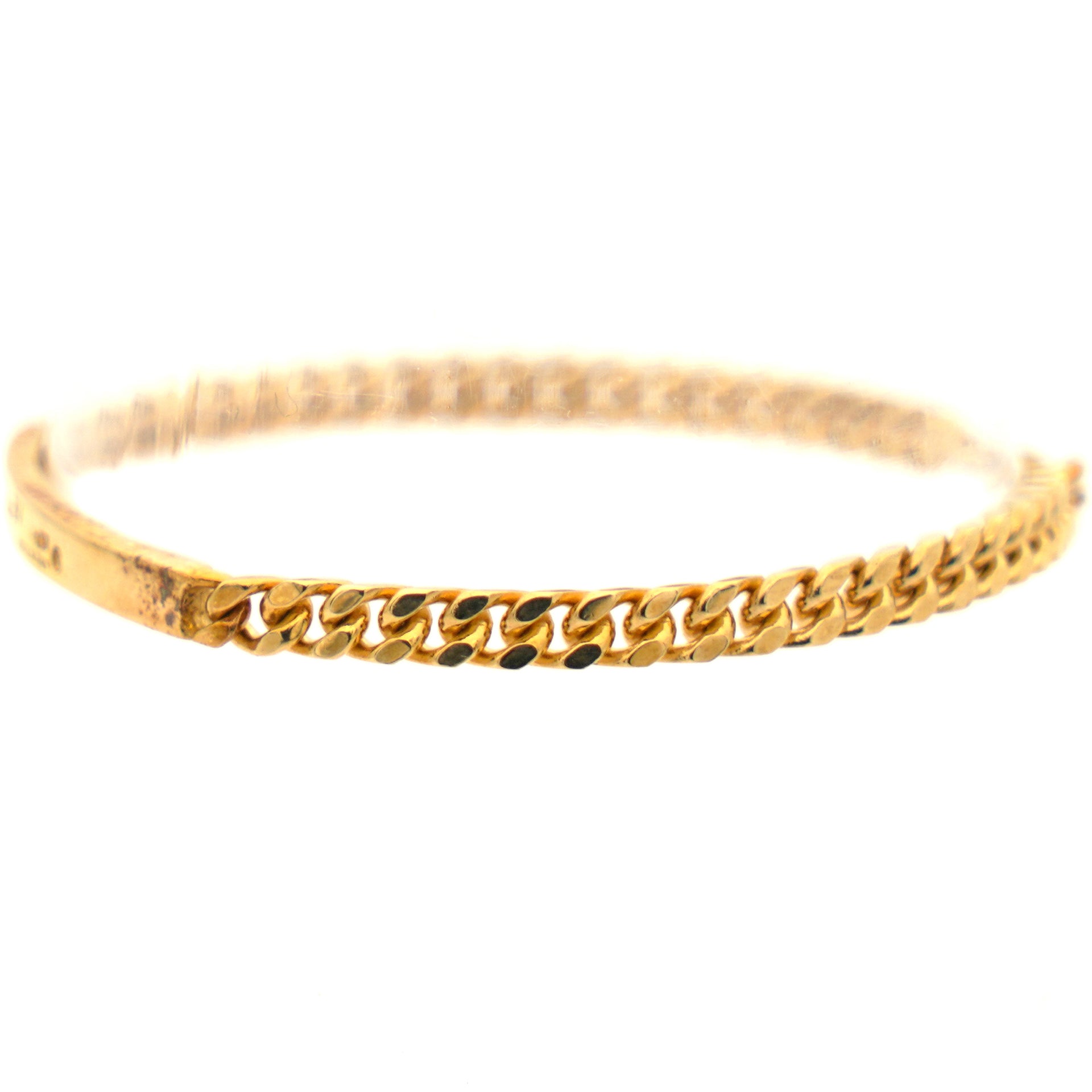 18K Yellow Gold Over Sterling Silver Byzantine Chain Bracelet - AG881 |  JTV.com